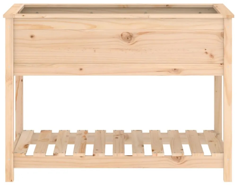 vidaXL Ζαρντινιέρα με Ράφι 111,5 x 54 x 81 εκ. Μασίφ Ξύλο Πεύκου