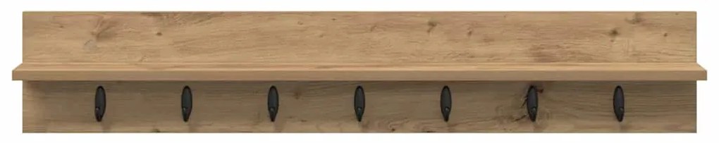 vidaXL Τοίχου Κρεμάστρα με ράφι artisan δρυς 100 x 10.5 x 18 εκ