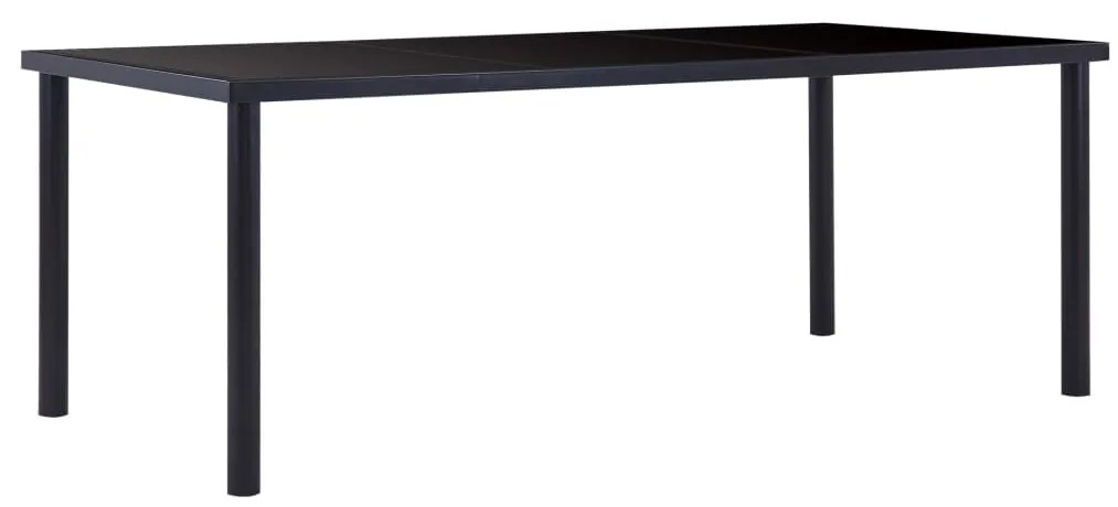 vidaXL Τραπεζαρία Μαύρη 200 x 100 x 75 εκ. από Ψημένο Γυαλί
