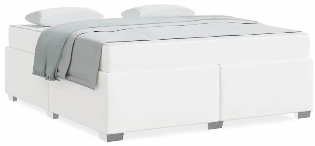 vidaXL Σκελετός Κρεβατιού Άλλο Λευκό 180 x 200 cm Τεχνητό δέρμα