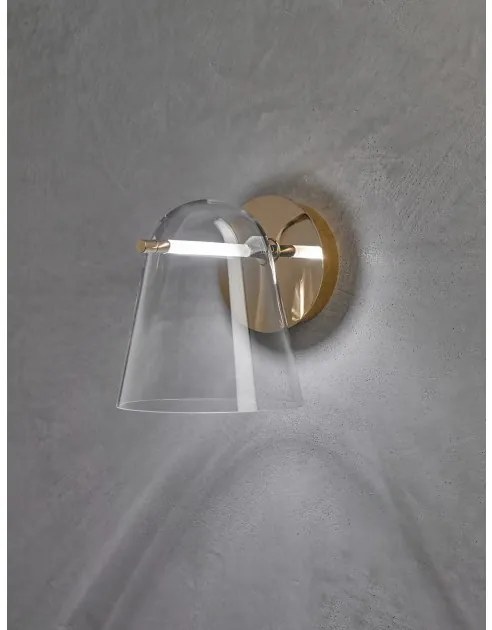 Απλίκα Φωτιστικό Τοίχου LED 4W Dimmer Κρύσταλλο Sino W3 Prandina-1D02001110500-Χρυσό 1D02001110500