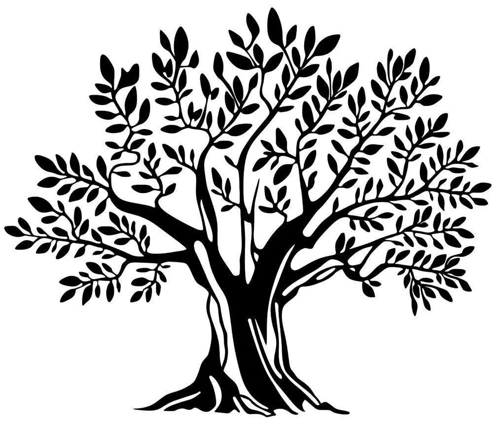 Διακοσμητικό Τοίχου Monumental Tree 899SKL2424 58x70cm Black Wallity Metal