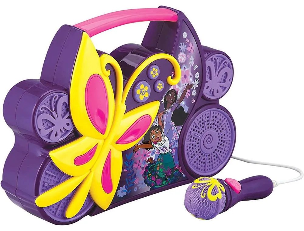 Μικρόφωνο Boombox Karaoke & Ενσύρματο Για Παιδιά Encanto EN-115 28x9,3cm Purple eKids