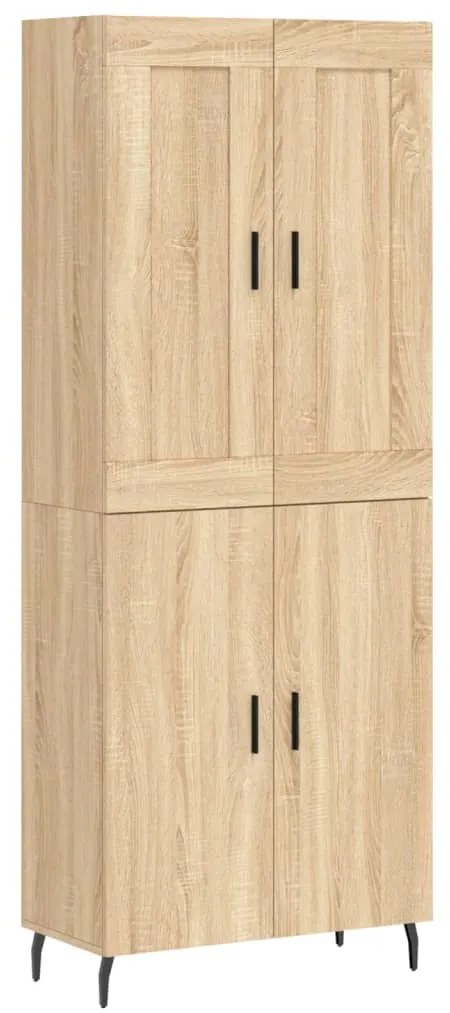 vidaXL Ντουλάπι Sonoma δρυς 69,5 x 34 x 180 εκ. από Επεξεργασμένο Ξύλο