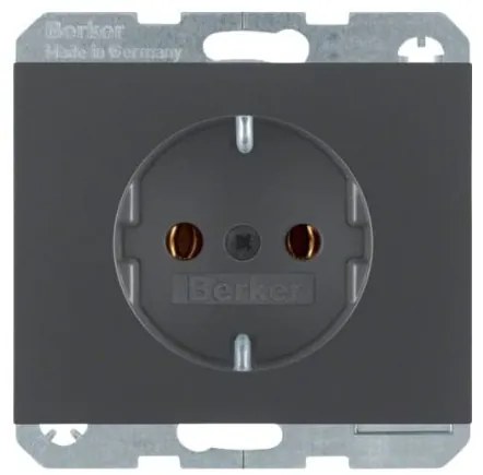 Πρίζα Σούκο Ανθρακί Ματ Berker K.1 41157006 Hager-41157006-Ανθρακί 41157006
