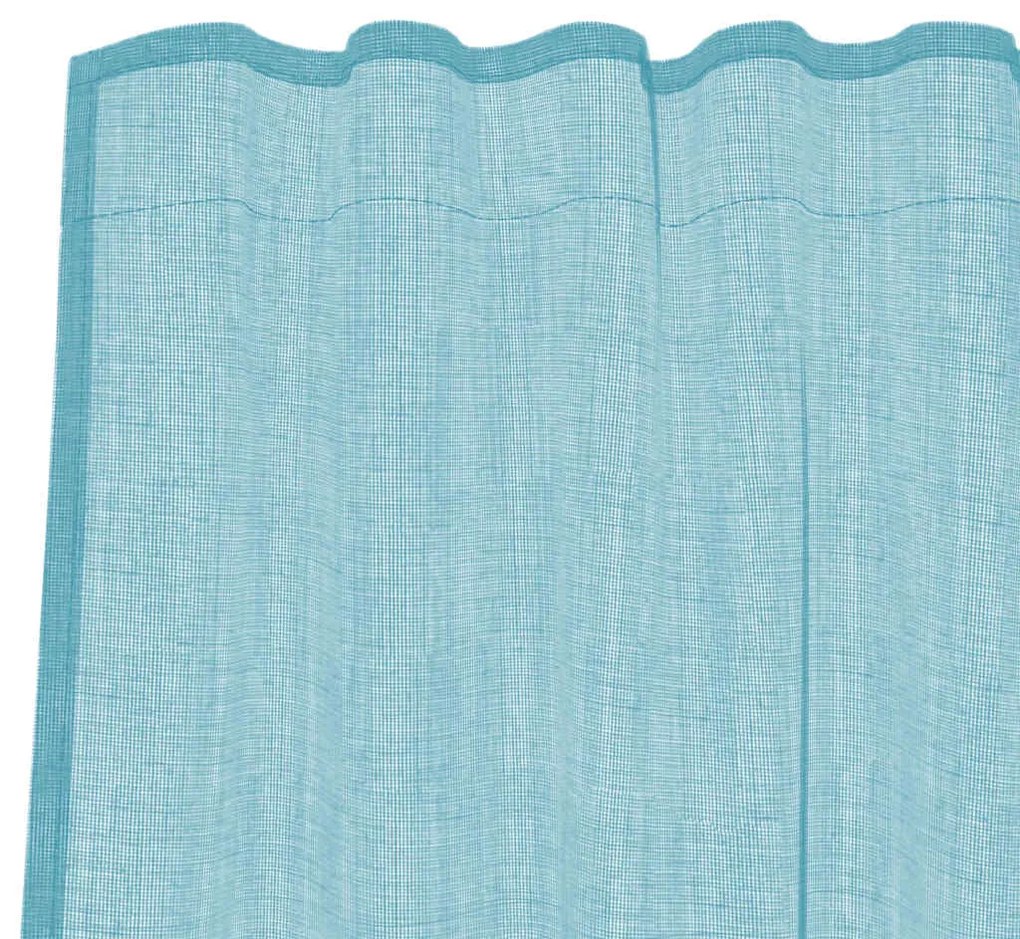 vidaXL Κουρτίνες Voile με τσέπες ράβδου 2 τεμάχια Τιρκουάζ