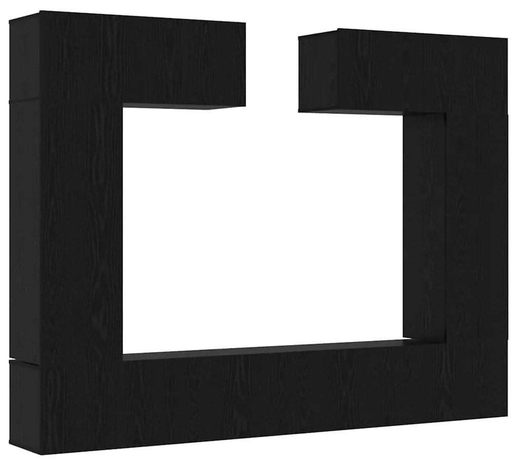 vidaXL Σετ επίπλου τηλεόρασης 6 pcs Μαύρη δρυς 100 x 30 x 30 cm
