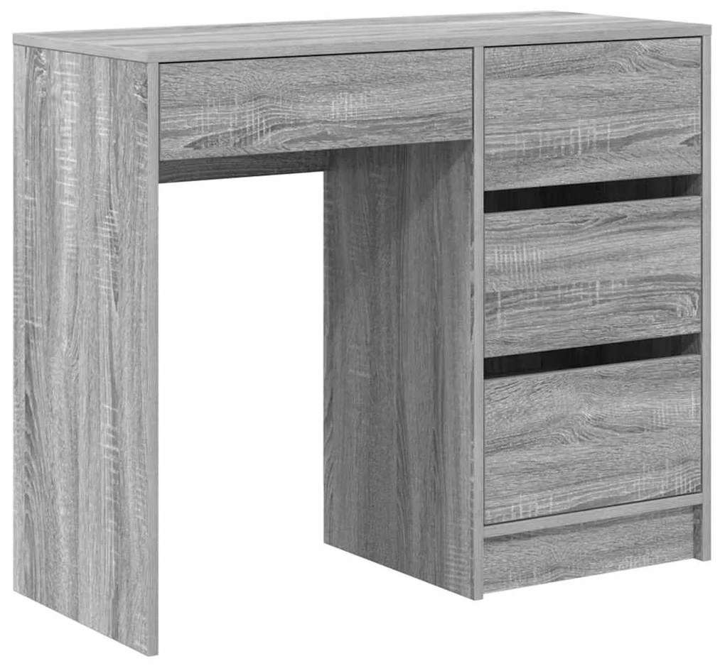 vidaXL Γραφείο Γκρίζο Σονομα 90 x 37.5 x 75 εκ Επεξεργασμένο ξύλο