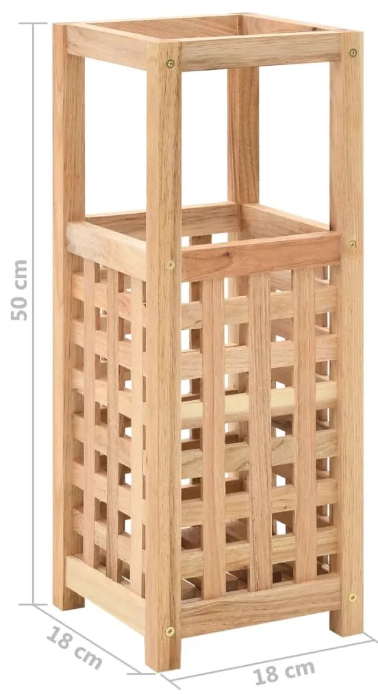 vidaXL Ομπρελοθήκη 18 x 18 x 50 εκ. από Μασίφ Ξύλο Καρυδιάς