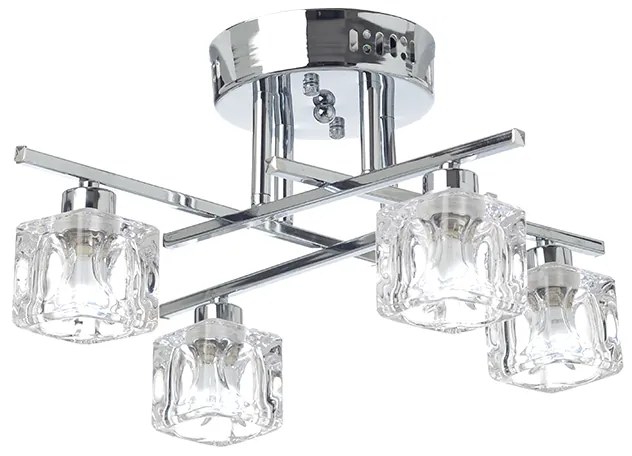 Φωτιστικό Οροφής Aca AD00714 MARTINI Ασημί (Silver Coloured)