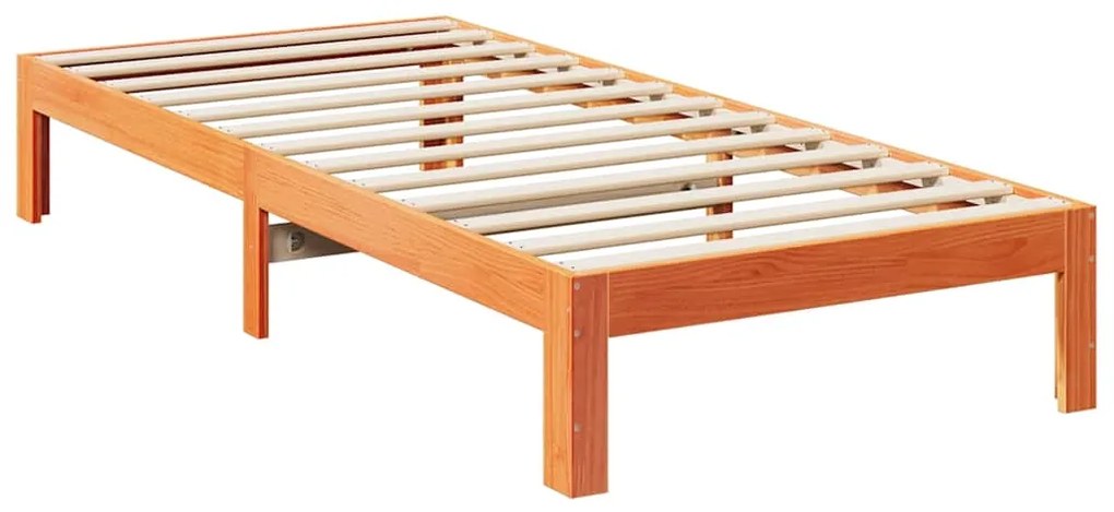 vidaXL Σκελετός Κρεβ. Χωρίς Στρώμα Καφέ 80x200 εκ. Μασίφ Ξύλο Πεύκου