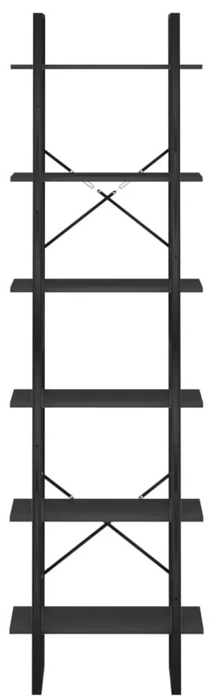 Ράφι Αποθήκευσης Μαύρο 60x30x210 εκ. από Επεξεργασμένο Ξύλο - Μαύρο
