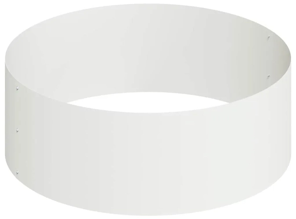 vidaXL Γλάστρα Κήπου Λευκό 90 x 90 x 20 εκ Ψυχρής έλασης χάλυβας