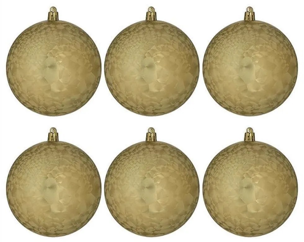 Χριστουγεννιάτικες Μπάλες (Σετ 6Τμχ) 2-70-951-0071 Φ8cm Gold Inart