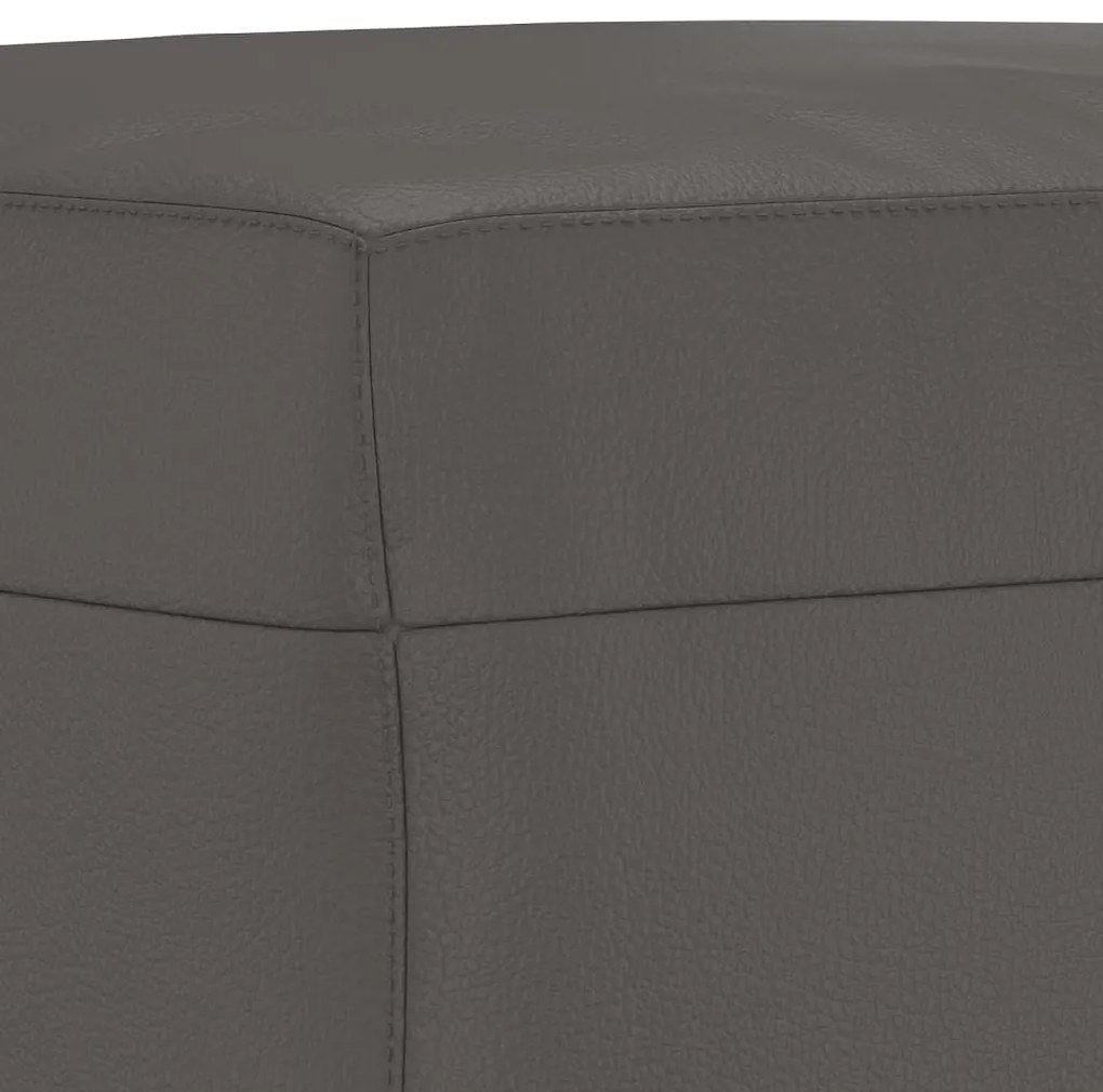 vidaXL Πάγκος Γκρι 100 x 35 x 41 εκ. από Συνθετικό Δέρμα