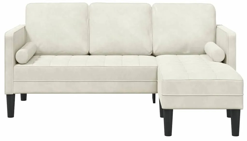 vidaXL Σετ Καναπέ με μαξιλάρι Κρεμ 173 x 131 x 67 εκ Πολυεστέρας