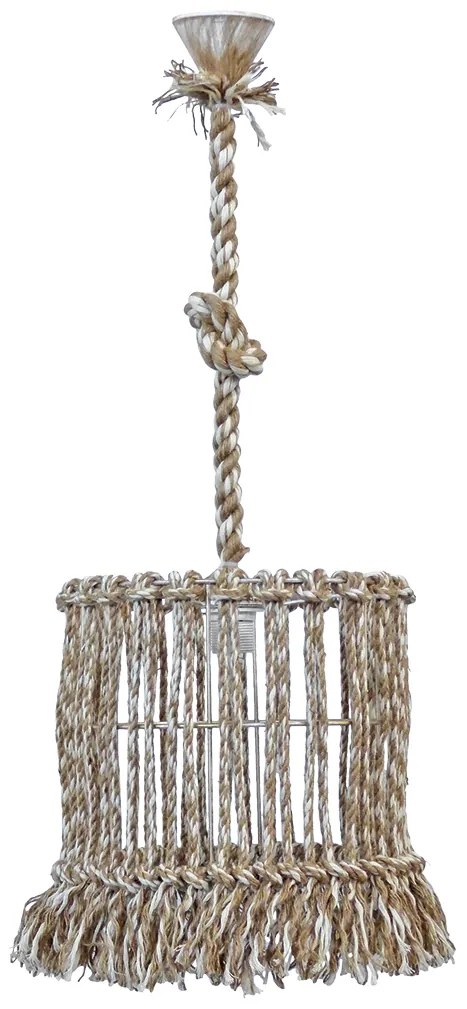 Φωτιστικό Οροφής Μονόφωτο Heronia Macrame Mix 15 Handmade 31-1114 Rope/Beige