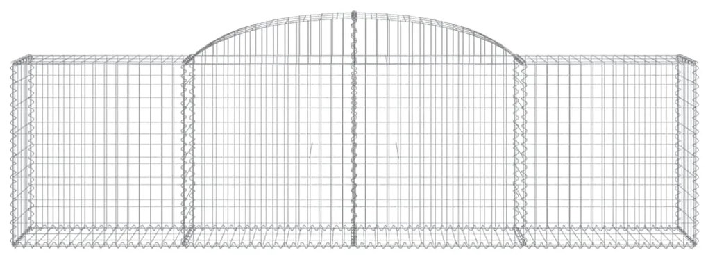 vidaXL Συρματοκιβώτια Τοξωτά 6 τεμ. 300x50x80/100 εκ. Γαλβαν. Ατσάλι
