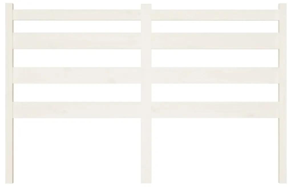 vidaXL Κεφαλάρι Κρεβατιού Λευκό 146 x 4 x 100 εκ. Μασίφ Ξύλο Πεύκου