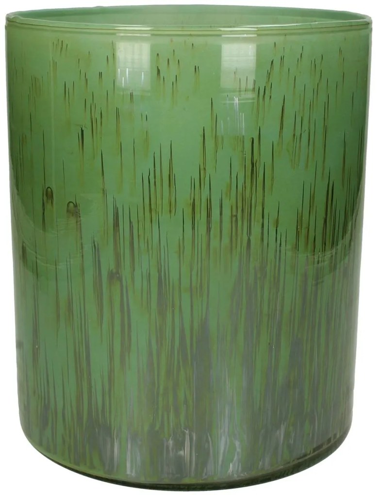Κηροπήγιο ArteLibre Πράσινο Γυαλί 19x19x23cm-05152849