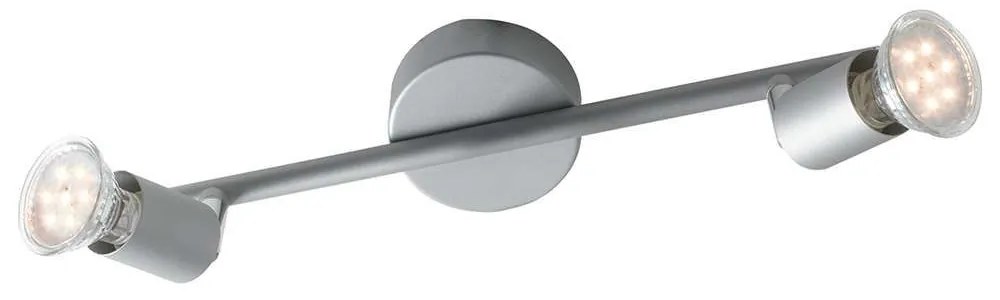 Φωτιστικό Οροφής - Σποτ Cooper SPOT-COOPER-2 Ρυθμιζόμενο 2xGU10 5W Led 30,5x15cm Silver Intec Metal