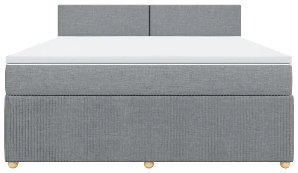 ΚΡΕΒΑΤΙ BOXSPRING ΜΕ ΣΤΡΩΜΑ ΑΝΟΙΧΤΟ ΓΚΡΙ 180X200 ΕΚ. ΥΦΑΣΜΑΤΙΝΟ 3287528