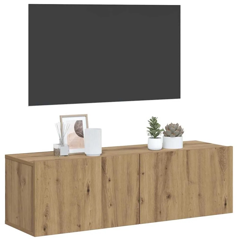 vidaXL Επίτοιχο ντουλάπι τηλεόρασης Artisan Oak 80x30x30 cm
