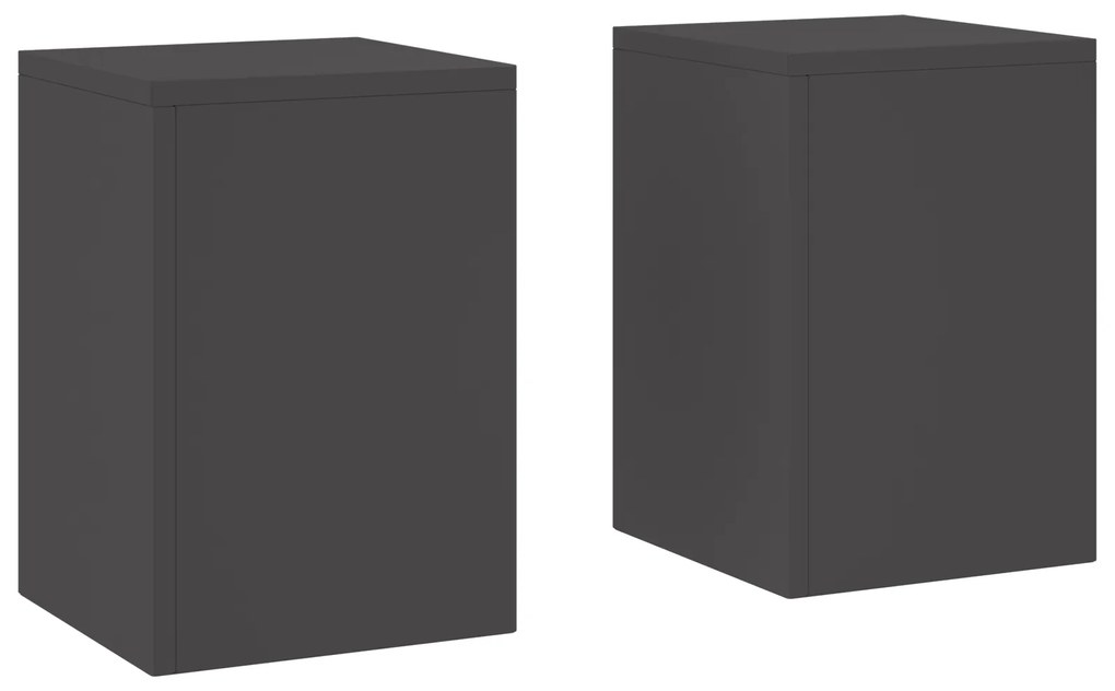 vidaXL Εξωτερικές Βάσεις Φυτών Pillar 2 τεμ Μαύρο 24x24x35 εκ Ατσάλι