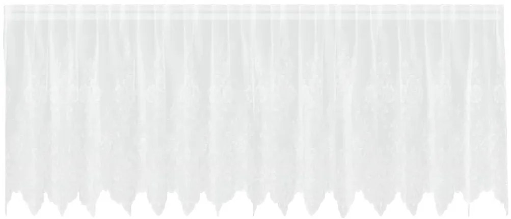 vidaXL Κουρτίνα Δαντέλας με κουρτίνες Λευκό 120 x 400 cm Πολυεστέρας