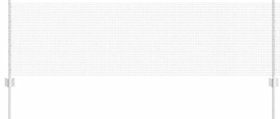 vidaXL Φράχτης με Στήλες. Ασημί 0.6 x 50 μ. Ατσάλι