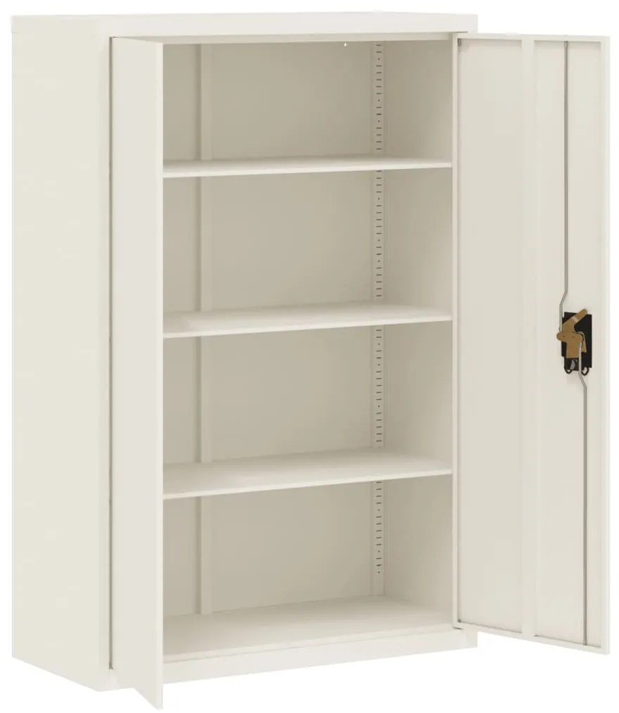 vidaXL Αρχειοθήκη Λευκή 90 x 40 x 140 εκ. Ατσάλινη