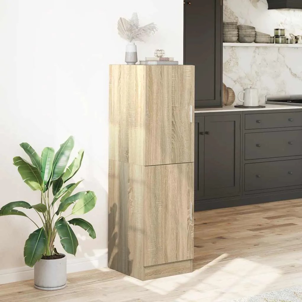 Στήλη Κουζίνας Sonoma Δρυς 38x41,5x131,5 εκ Επεξεργασμένο Ξύλο - Καφέ