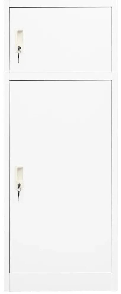 vidaXL Ντουλάπα για Σέλα Λευκό 53 x 53 x 140 εκ. Ατσάλινο