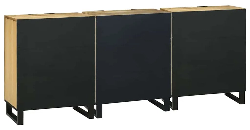 vidaXL Σετ Επίπλων Μπάνιου με συρτάρι 3 pcs Καφέ Επεξεργασμένο ξύλο