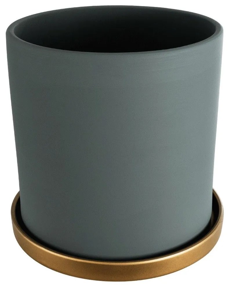 Κασπώ Napoli 20495 Φ20x20cm Grey-Gold GloboStar Ceramic