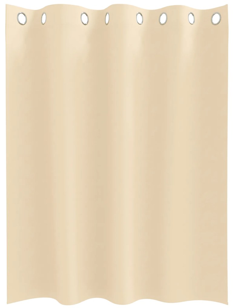 vidaXL Κουρτίνες με κουρτίνες 2 pcs Κρεμ 140 x 140 cm Πολυεστέρας