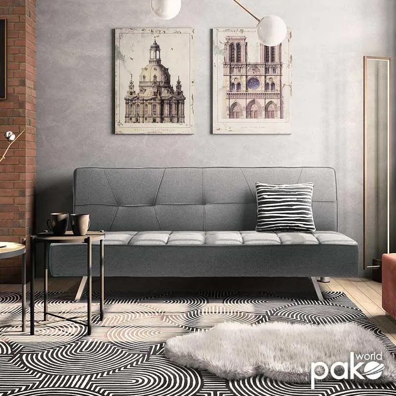 Καναπές - Kρεβάτι Travis 3θέσιος Ύφασμα Γκρί 175x83x74 εκ. 175x83x74 εκ.