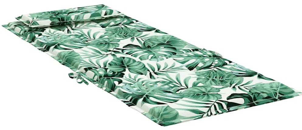 vidaXL Μαξιλάρια Καρέκλας με Ψηλή Πλάτη 2 τεμ. Σχ. Φύλλα Ύφασμα Oxford