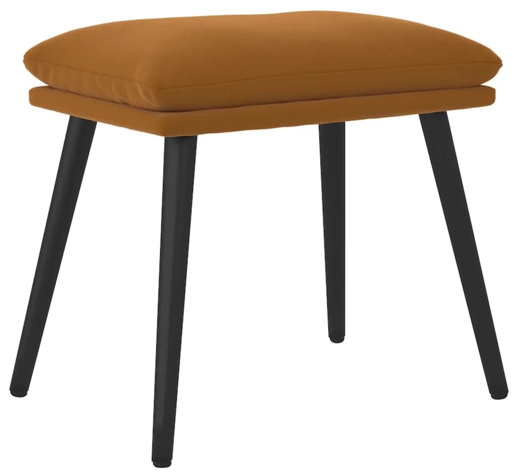vidaXL Υποπόδιο Καφέ 45 x 29,5 x 39 εκ. Βελούδινο