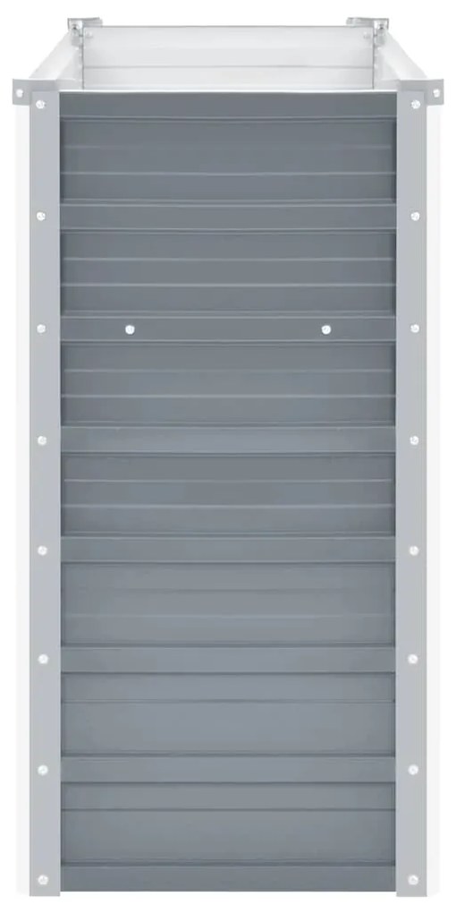vidaXL Ζαρντινιέρα Υπερυψωμένη Γκρι 100x40x77 εκ. Γαλβανισμ. Χάλυβας