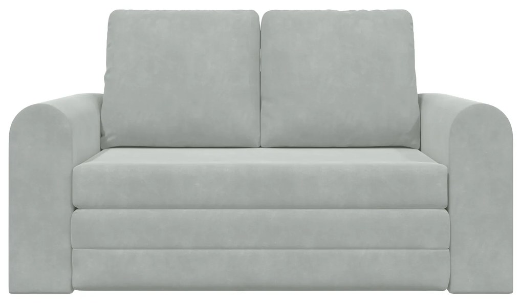 vidaXL Καναπές Κρεβάτι 2 σε 1 Ανοιχτό Γκρι 148x71x83 cm Βελούδο