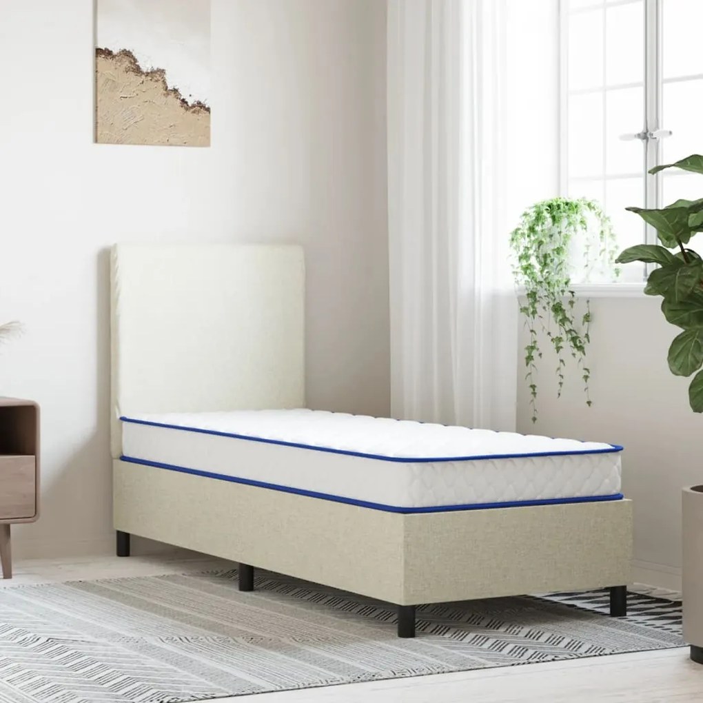 vidaXL Στρώμα με Αφρό Μνήμης Λευκό 80x200x17 εκ. μαλακό