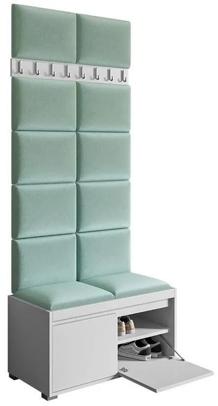 Σετ διαδρόμου Trenton 128, 207x85x34cm, 33 kg, Ταπισερί, Πλαστικοποιημένη μοριοσανίδα, Τοίχου, Εντοιχισμένη | Epipla1.gr