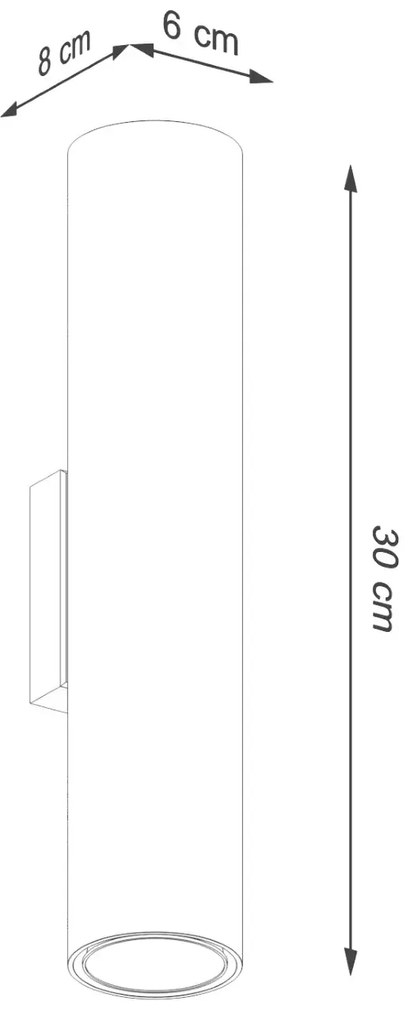 Φωτιστικό τοίχου LAGOS 2 κόκκινη ώχρα,ατσάλι,2xmax 10W LED