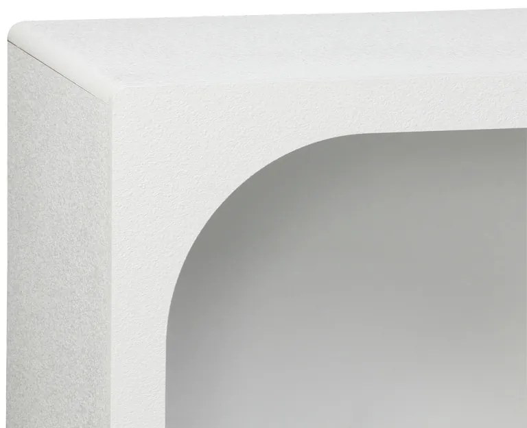 Μπουφές Emersi pakoworld με ράφια mdf σε λευκή απόχρωση 164x34x76εκ