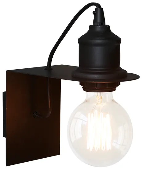 Φωτιστικό Επίτοιχο Aca KS2122B CORTEZ Μαύρο Ματ (Black Mat)