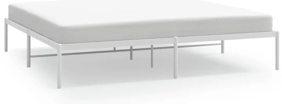 vidaXL Πλαίσιο Κρεβατιού Λευκό 183 x 213 εκ. Μεταλλικό