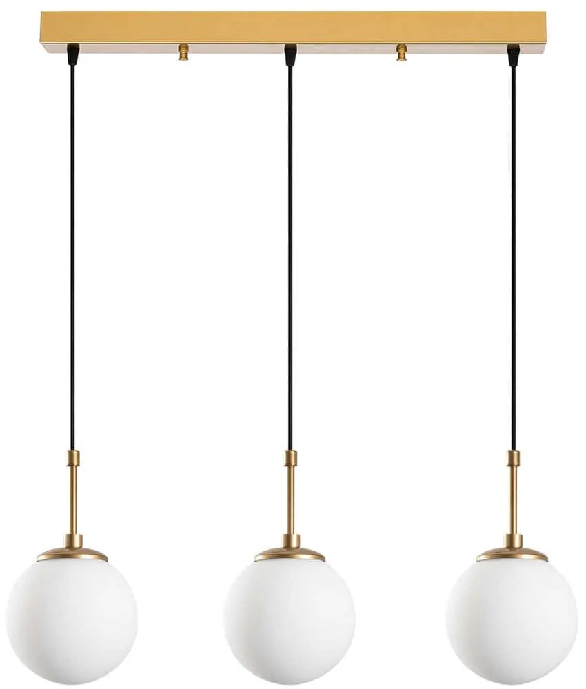 Φωτιστικό Οροφής - Ράγα Orbital 521SHN3459 65x15x115cm 3xE14 40W Gold Opviq