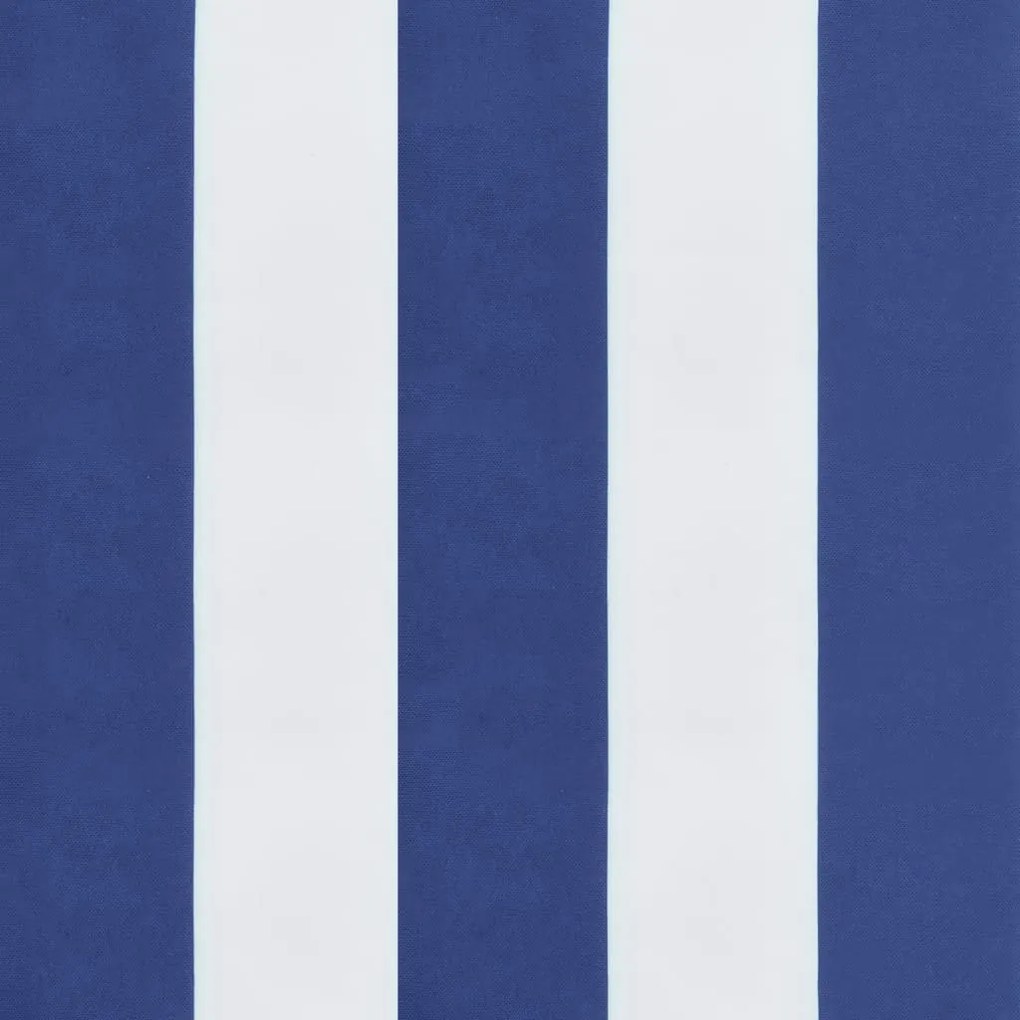 vidaXL Μαξιλάρι Παλέτας Μπλε &amp; Λευκό Ριγέ 60x60x8 εκ. Ύφασμα Oxford