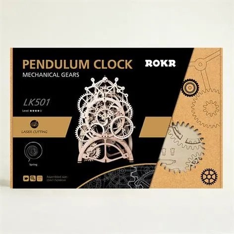 PENDULUM CLOCK LK501 3D Ξύλινο Μηχανικό Puzzle ROBOTIME